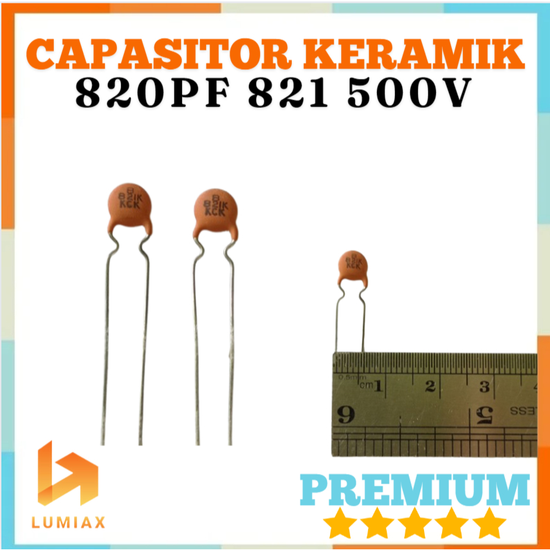 820P 820PF 820 pf รหัส 821K 500Volt ตัวเก็บประจุเซรามิกตัวเก็บประจุ 500v