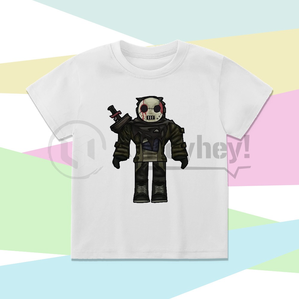 CHILDRENS CLOTHES เสื้อยืด CHILDRENS, JASON SLASHER FORSAKEN ROBLOX, COOL MATERIAL, FREE NAME PRINTI