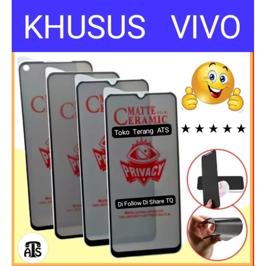 Spy Ceramics Vivo V5 V7 V7+ V9 V11 V11pro V15 V15pro V17 V17pro V19 V20 V20pro V20 SE V21 4G V23E V2