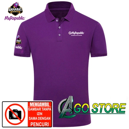 เสื้อยืดคอปก เสื้อยืดคอปก MY REPUBLIC - MY REPUBLIC FRIEND UNISEX DTF SCREEN PRINTING AGOSTORE