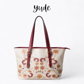 YUDE Totebag Fiola Bordir Tas Bahu Wanita Fashion Batik Kerja Ngampus Cewek Simple