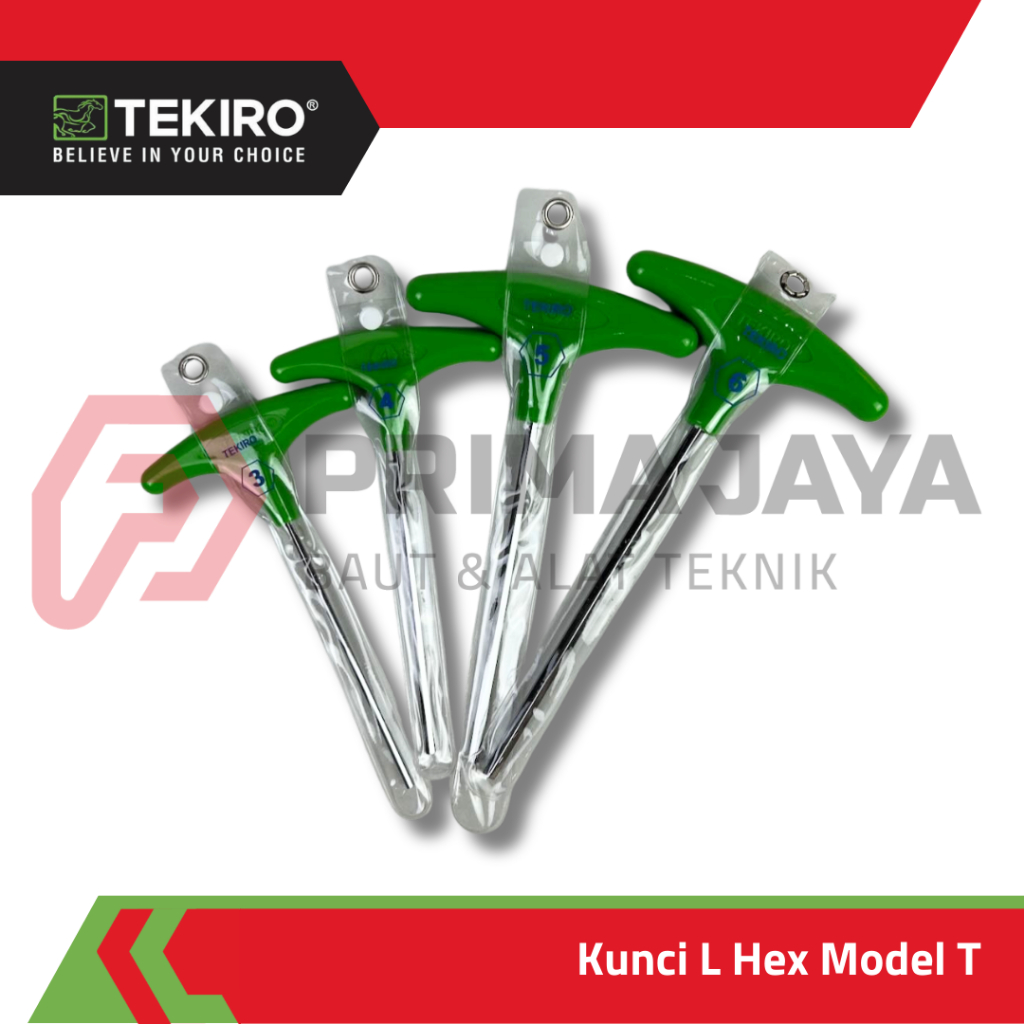 T-MODEL HEXAGON L-WRENCH / INBUS L-WRENCH / ALLEN T-HANDLE WRENCH 2.5 - 10 MM TEKIRO