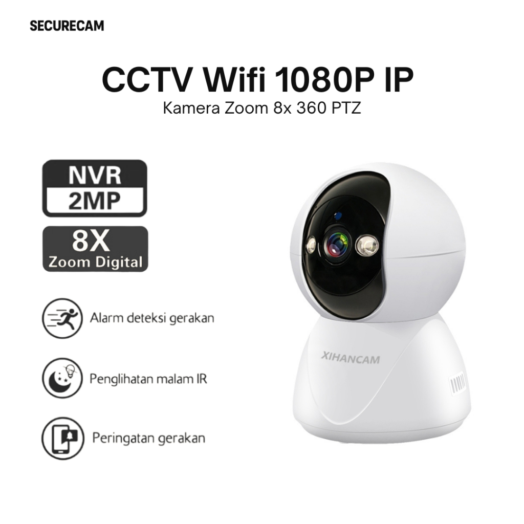 กล้องวงจรปิด HP กล้องวงจรปิดในร่ม Wifi 1080P กล้อง IP ซูม 8x 360 PTZ กล้องวงจรปิด Wifi ระยะไกลผ่านกา