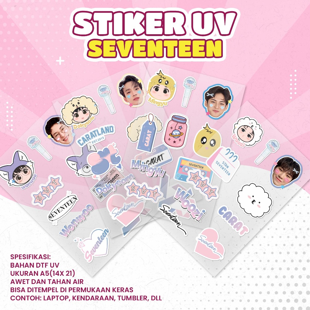 DTF UV Stickers - KPOP DTF UV Sticker Pack - กันน้ํา, Anti-Fade, สติ๊กเกอร์นูนถาวร - ดีไซน์ KPOP SEV