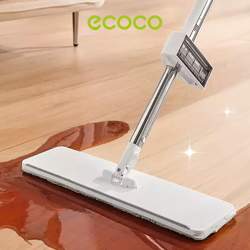 ECOCO ไม้ถูพื้นแบบแบนแฮนด์ฟรีมัลติฟังก์ชั่น - ไม้ถูพื้น Pro, ไม้ถูพื้นแบบบาง, ไม้ถูพื้น 360° ไม่ต้อง