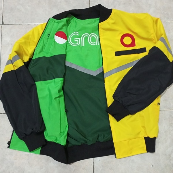 GRAB MAXIM BOMBER JACKET REVERSIBLE JACKET READY SIZE JUMBO 7XL