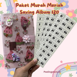 (PAKET MURAH MERIAH) SAVING ALBUM 120 SLOT / TANTANGAN MENABUNG 120 HARI / ALBUM MENABUNG 120 SLOT / ALBUM MENABUNG METODE NOMOR URUT 1-120