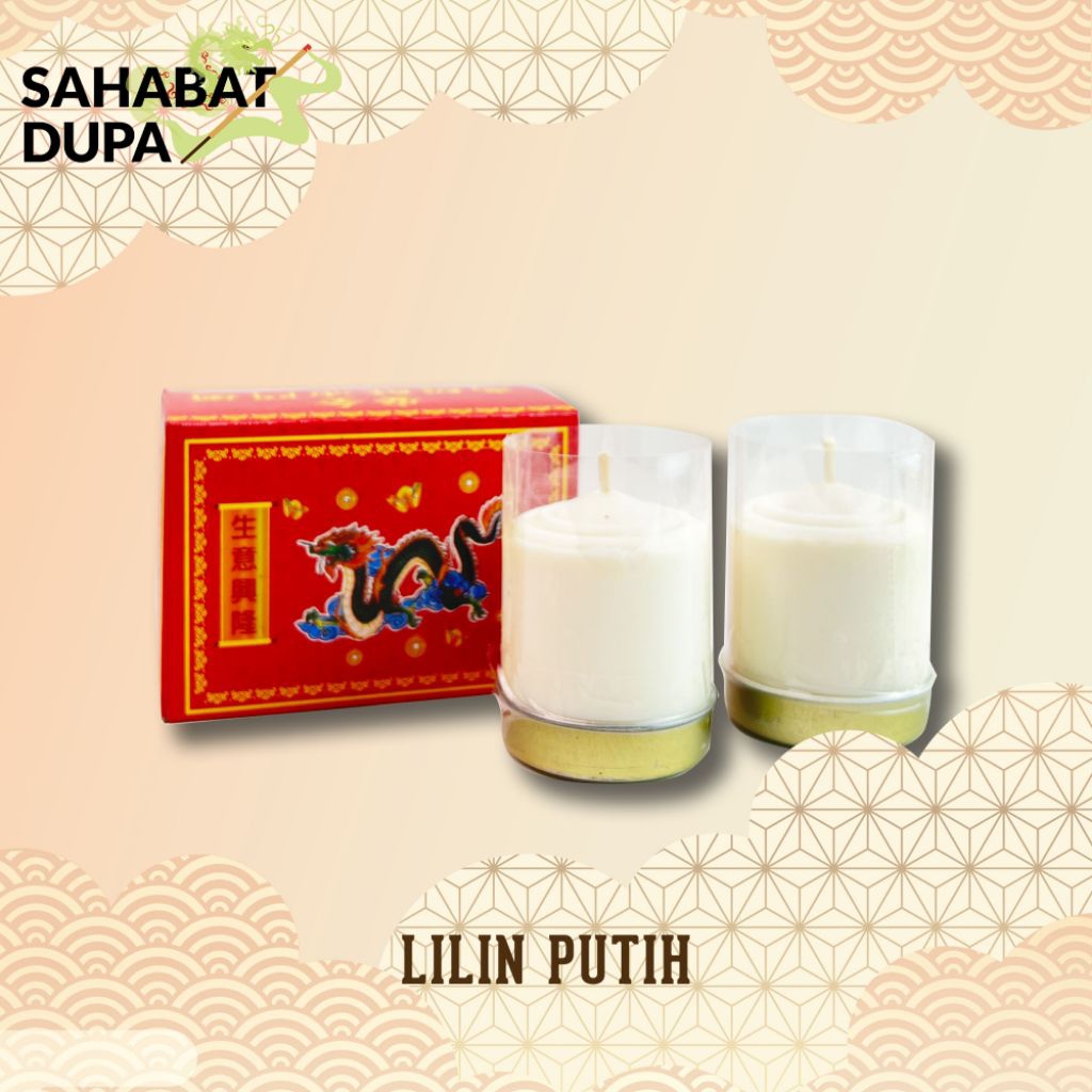 LILIN White Candles 1 วัน มี 2 ชิ้น