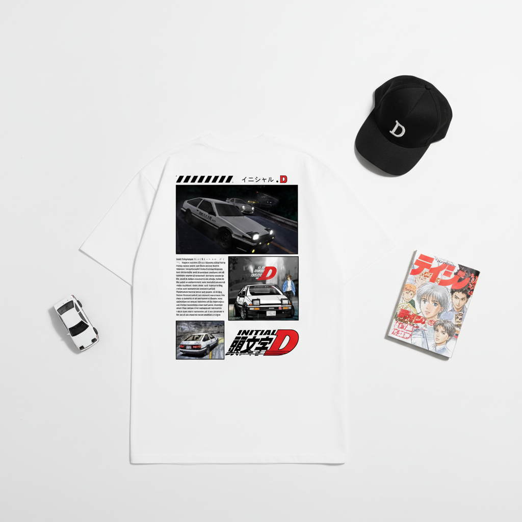 KARIMAKE เสื้อยืด Distro ภาพรถ Unisex TOYOTA AE86 TRUENO INITIAL D