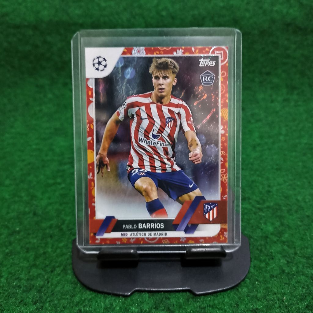PABLO BARRIOS RC 04/150 ปีใหม่ ATLETICO MADRID ROOKIE TOPPS BALL CARD JADE UEFA 22/23