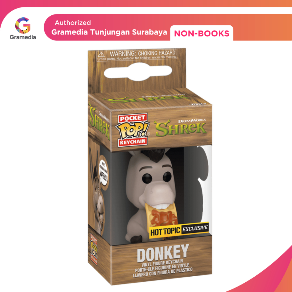 Gramedia Tunjungan: FUNKO POP พวงกุญแจ Shrek Dreamworks 30th Donkey