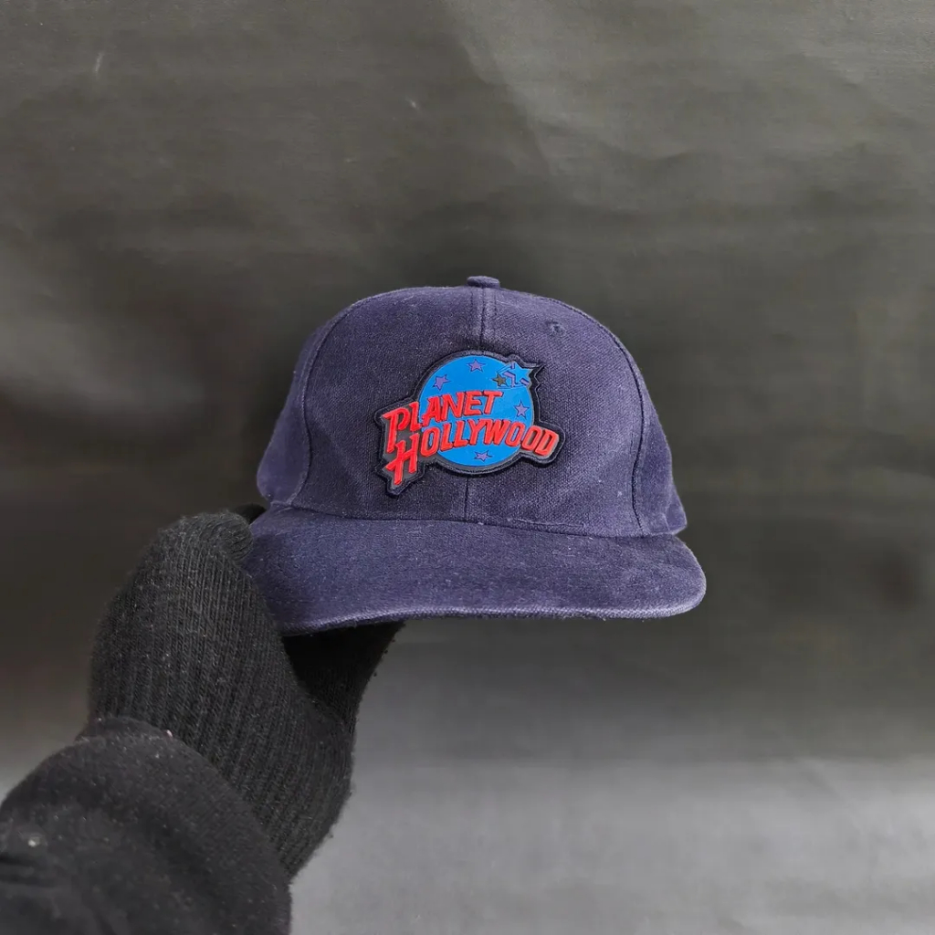 PLANET HOLlYWOOD Navy Unisex Vintage Cap สําหรับผู้ชายและผู้หญิง