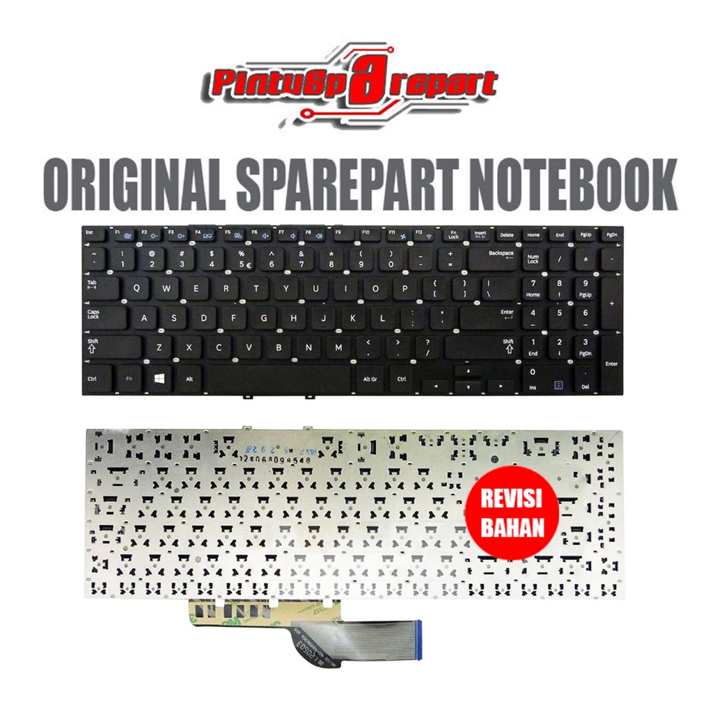 (สีดําแท้) ต้นฉบับใหม่ GUARANTEEED DURABLE คีย์บอร์ด Samsung (15 Inc) NP355 NP350 NP365 NP550 NP355E