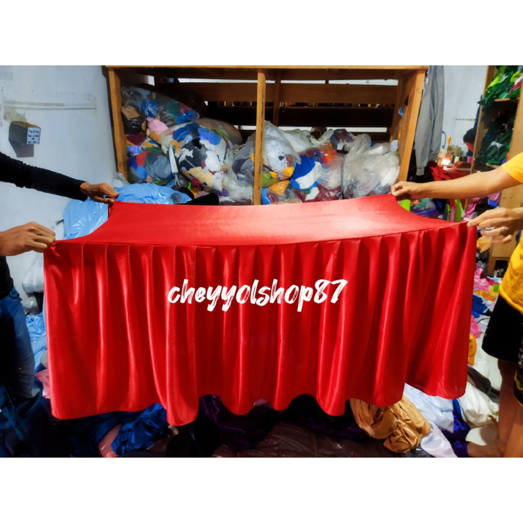 ผ้าคลุมโต๊ะบุฟเฟ่ต์ TxLxP 75cm x 60cm x 160cm ครบชุด