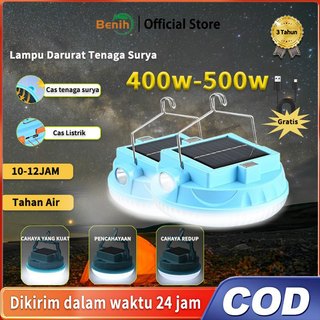 Garansi 5 tahun Lampu LED Emergency UFO Senter Solar Panel 400W Baterai Lepas Lampu Darurat Lampu Luar Ruangan Multifungsi