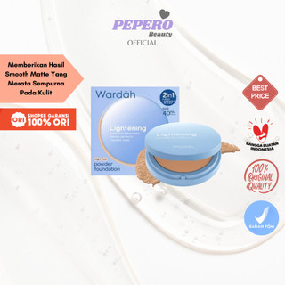 WARDAH Lightening Powder Foundation Light Feel 12 g - Bedak Padat Medium-Buildable Coverage