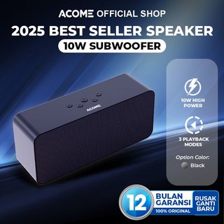 [BISA COD] ACOME Speaker Bluetooth Super Bass High Power 5.2 10W 3 Playback Modes A16