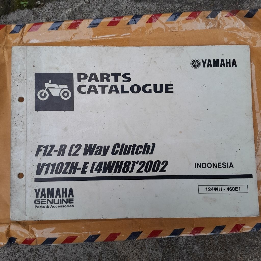 หนังสือแคตตาล็อกส่วน yamaha f1zr fizr 2002 ดั้งเดิม
