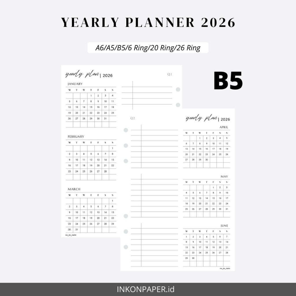 B5 - Planner 2026 ปี Planner 2026 โดย INK_ON_PAPER