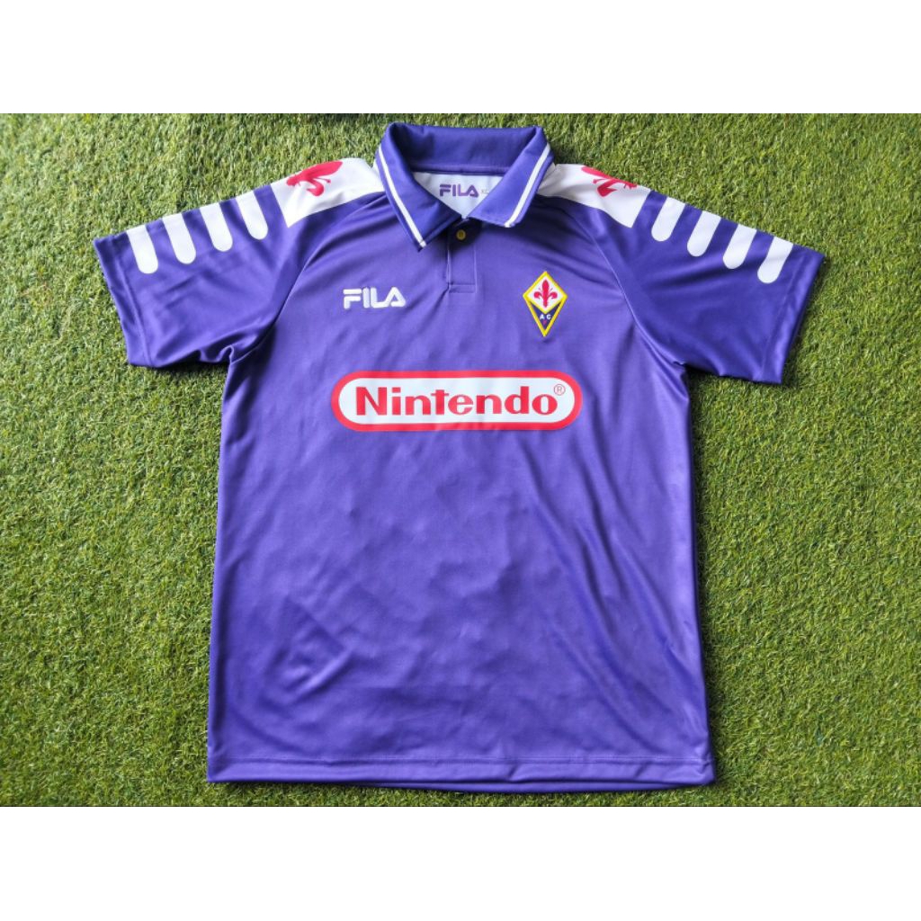 Retro Jersey Fiorentina Home Nintendo 1997/98 ขนาดเต็ม S-5XL Blockecore Vintage Classic