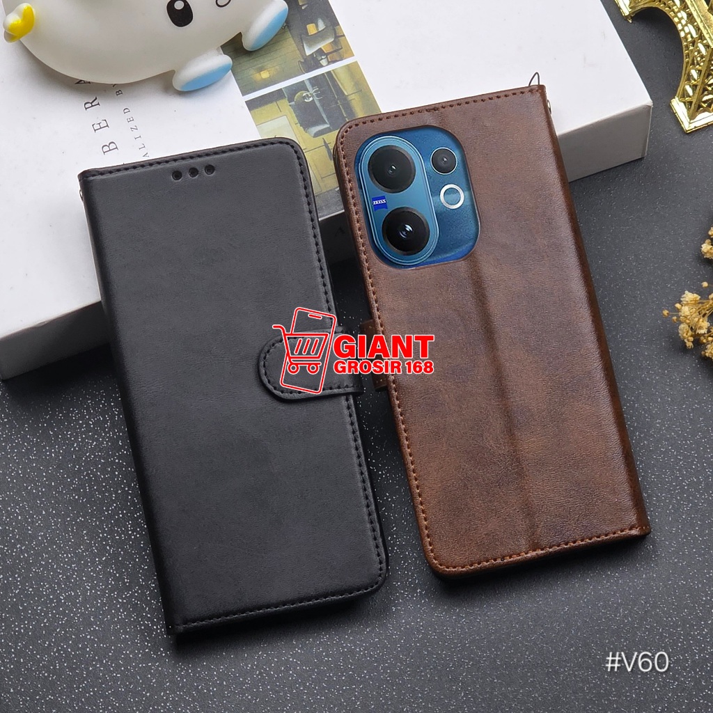 VIVO V60 VIVO Y400 ฝาครอบหนังสือหนัง + กระเป๋าสตางค์ VIVO V60 VIVO Y400