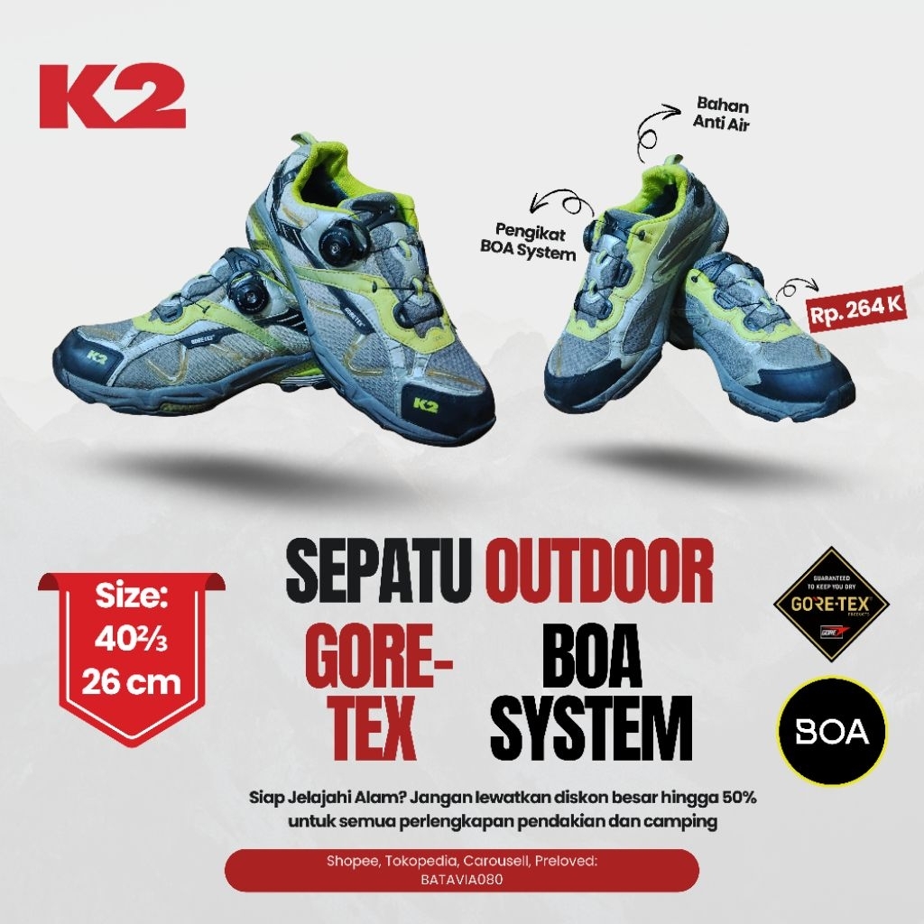 รองเท้ากลางแจ้ง K2 - ระบบ BOA - GORE-TEX - KMS11G50