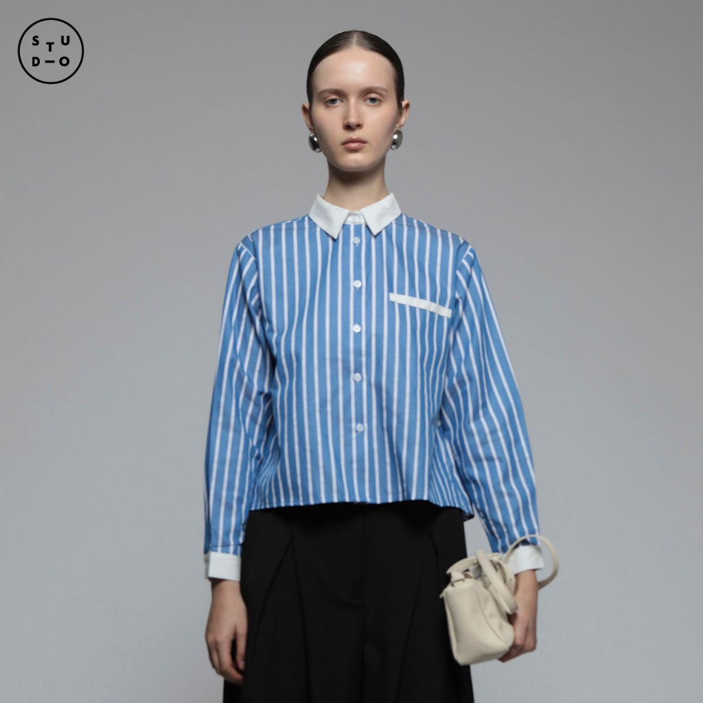 KEMEJA COTTONINK Studio - เสื้อเชิ้ตสตรีลาย Still StudioEssentials