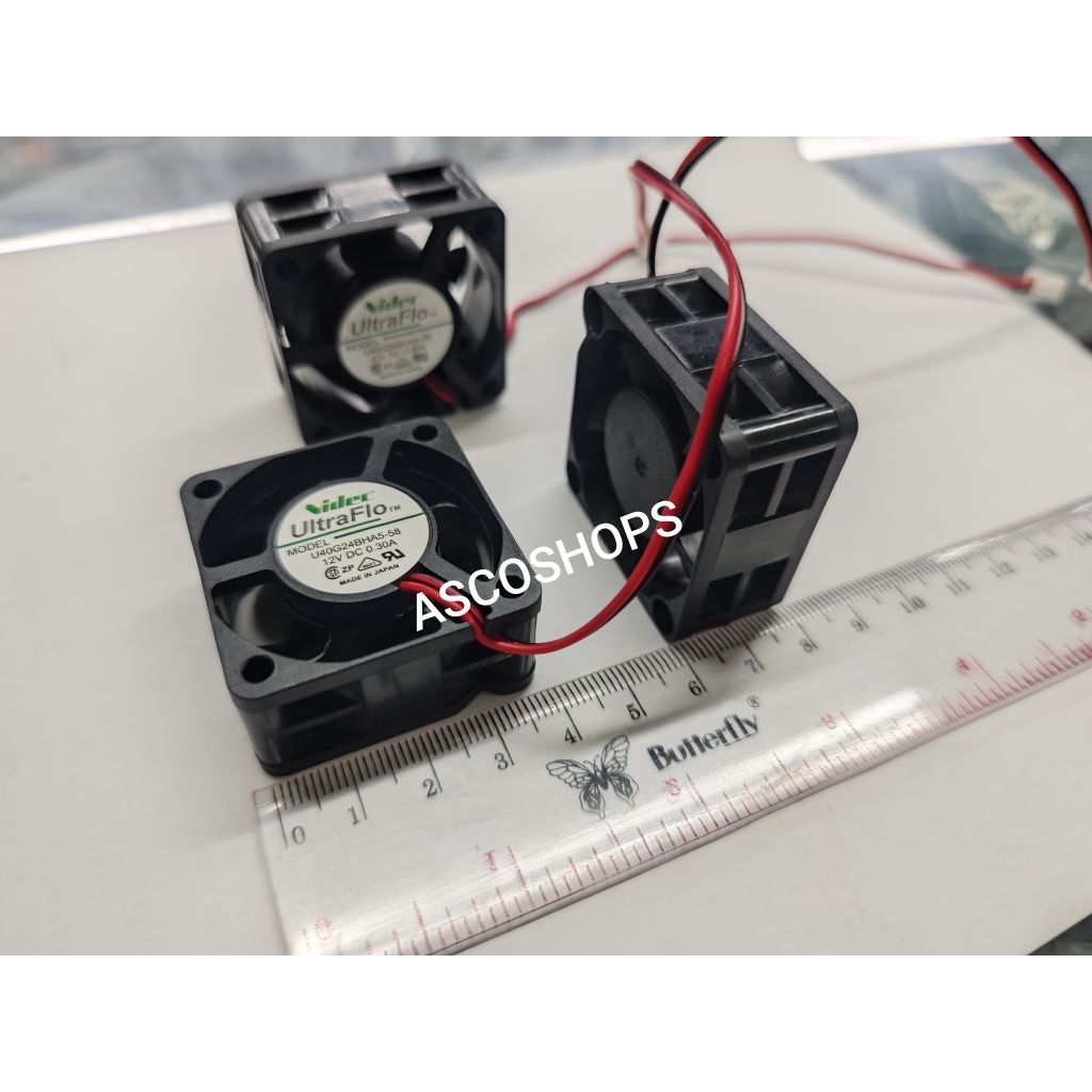 MESIN 4x4 ซม. 12V DC แผงพัดลม 4 x 4 ซม.หนา 2 ซม. 12 โวลต์เหมาะสําหรับ cooling DVR กล้องวงจรปิดโรงงาน