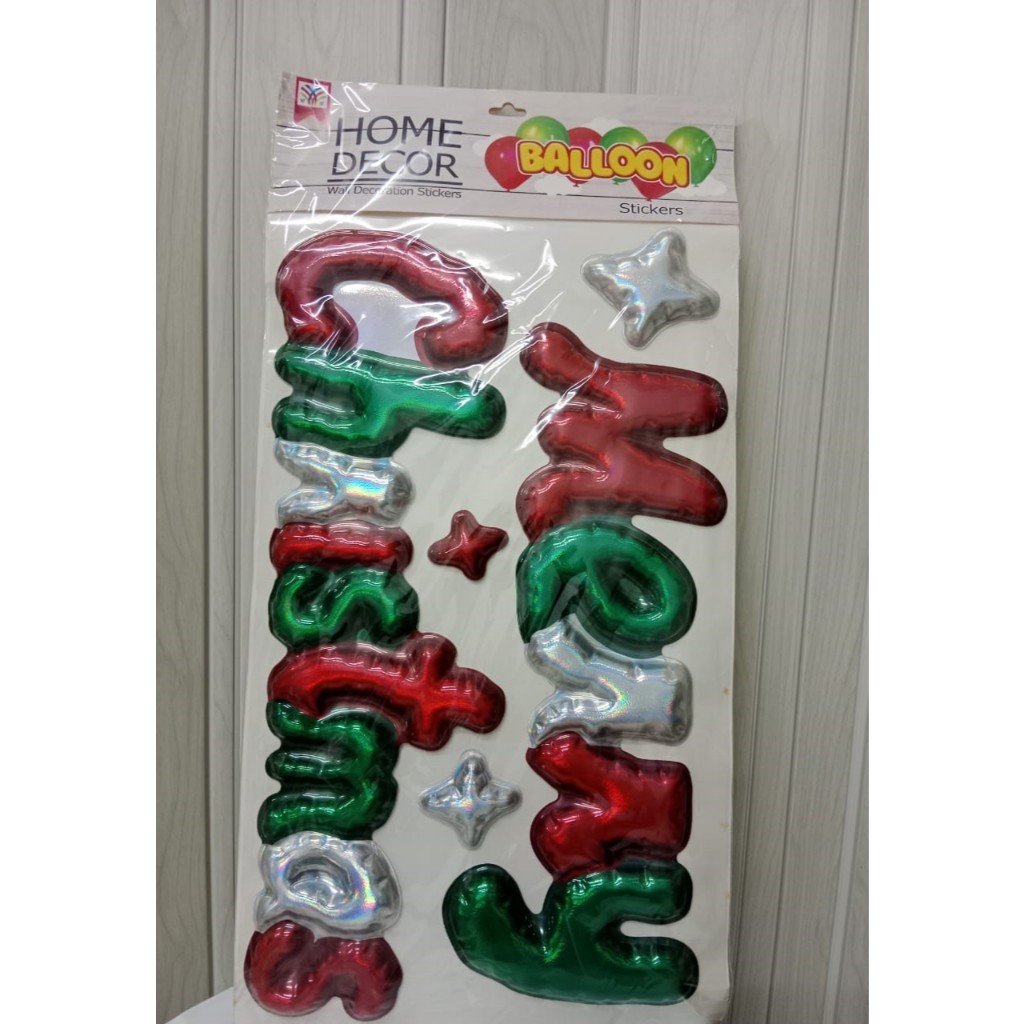 FUNPLAY - RETAIL OF PRACTICAL WALL DECORTIVE BALLOON STICKERS ALREADY HAS GLUE, JUST STICK IT, CODE 
