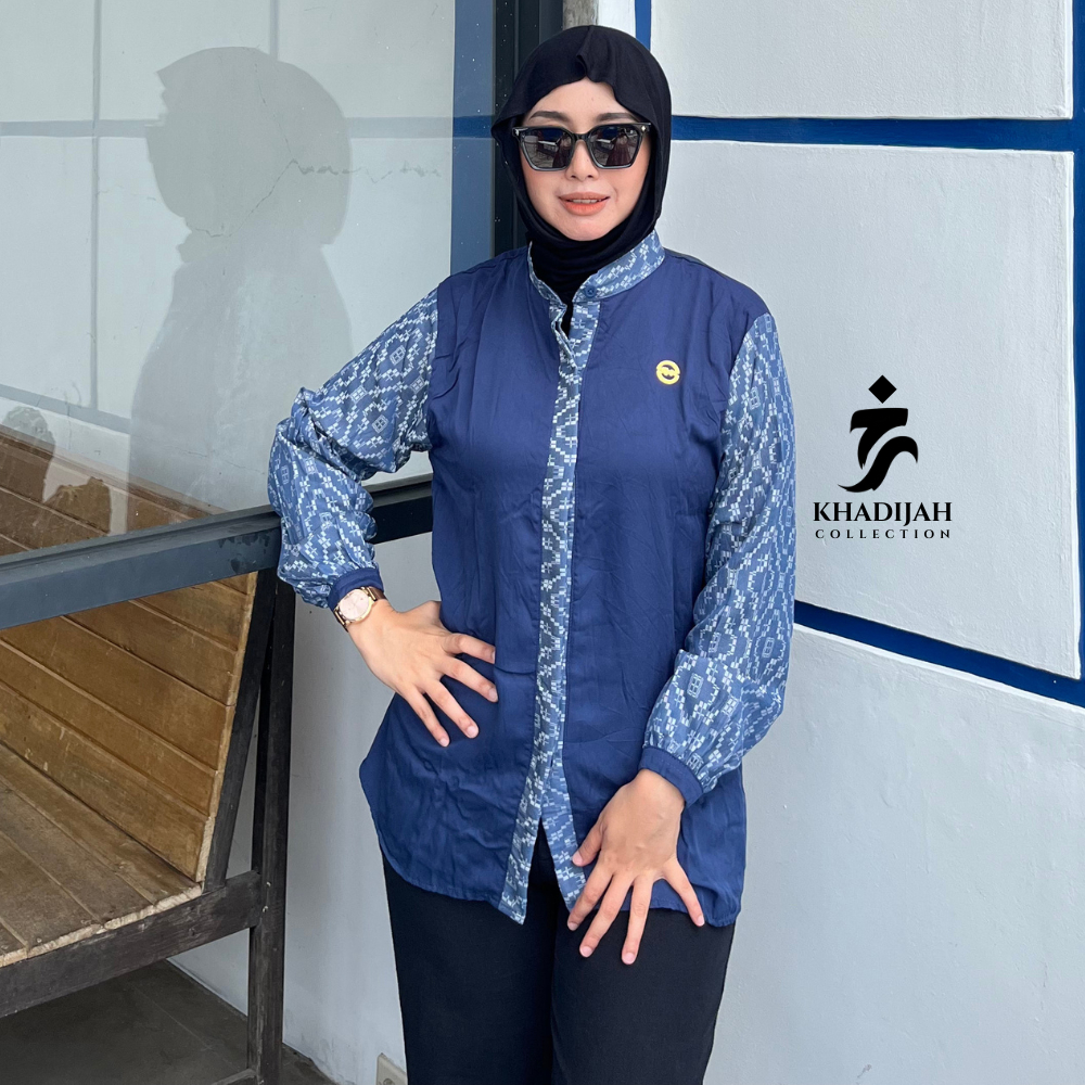 KEMEJA เสื้อเชิ้ตผู้หญิงแขนยาว Jaguar Viscose Premium Motif, เสื้อมุสลิมลําลองล่าสุด