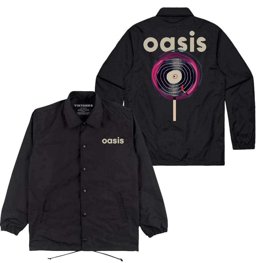 The Getooxs Jacket Coach Oasis Lollipop Jacket Unisex สีดํา