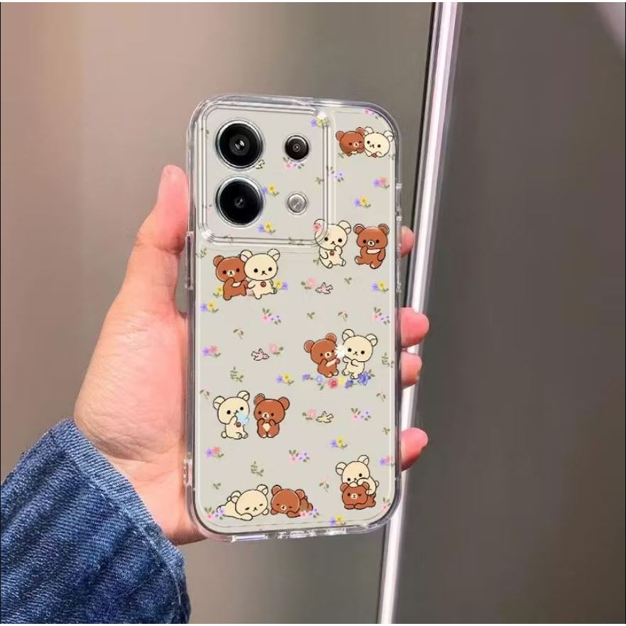 เคส TPU โปร่งใส TEDDY BEAR MOTIF ชุดสําหรับ XIAOMI/REDMI/POCO/Mi10/Mi10T Mi11 LITE/PRO/Mi13T/13T PRO