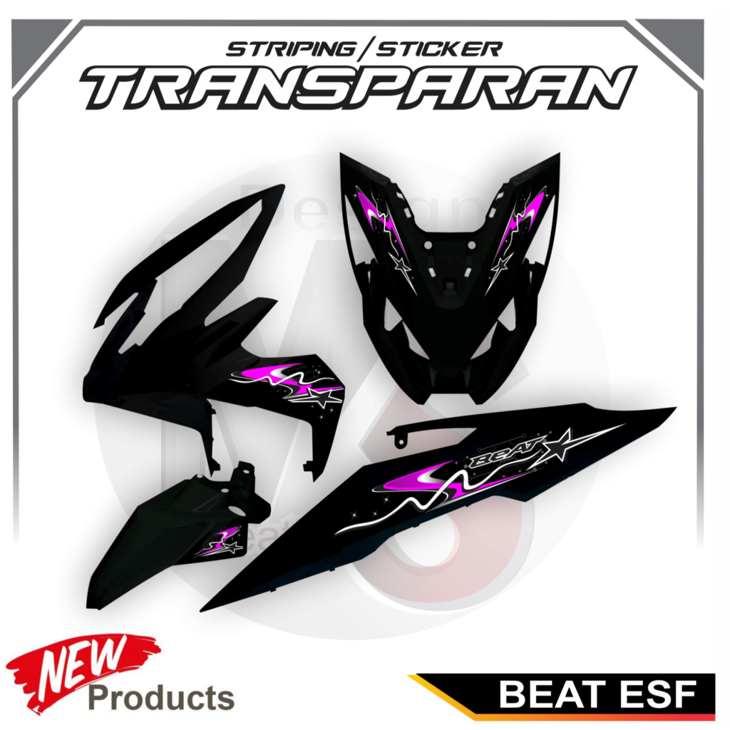 โปร่งใส Striping ใหม่ Beat Esp ล่าสุด Simple Variation สติกเกอร์วัสดุใส Y47