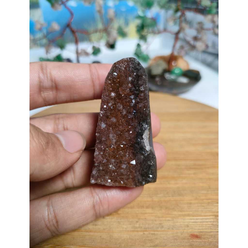 Natural Color Amethyst Quartz Druzy Cluster Small Geode (4)