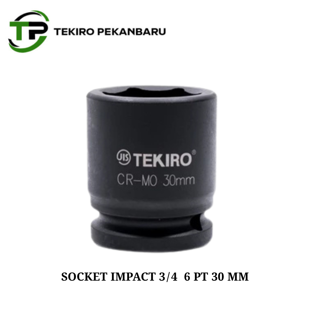 TEKIRO BLACK IMPACT SOCKET 3/4 6 PT 22 MM, 23 MM, 24 MM, 26 MM, 29 MM, 30 MM, 33 MM, 34 MM