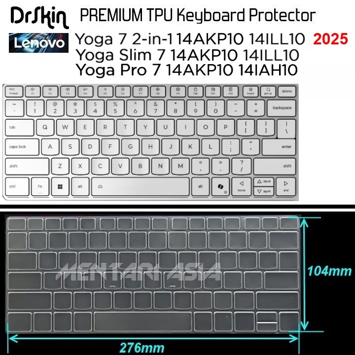 ตัวป้องกันแป้นพิมพ์ Lenovo YOGA 7 2-in-1 14AKP10 14ILL10 YOGA Slim 7 14AKP10 14ILL10 YOGA PRO 7 14AK