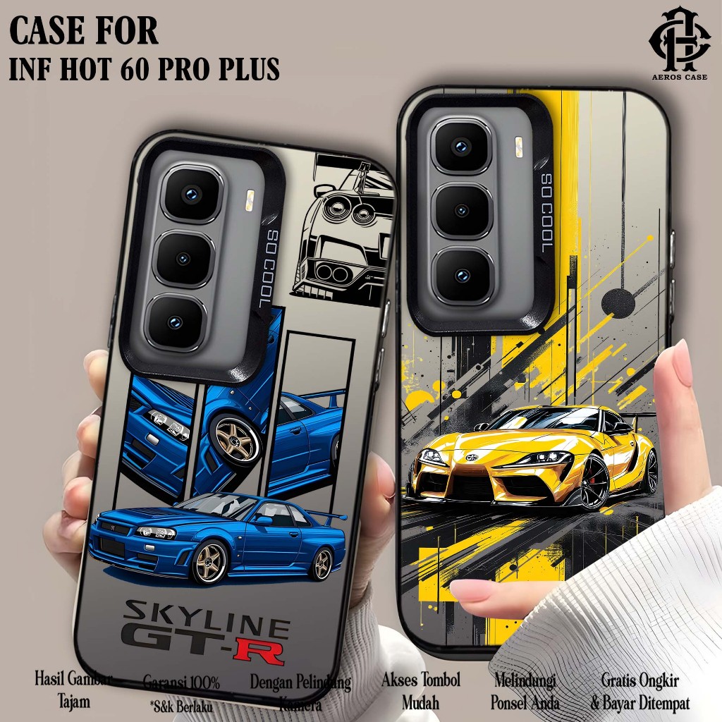 INFINIX HOT 60 PRO PLUS (CAR) Premium Matte Hard Casing IMD Polyคาร์บอเนต Softcase HP