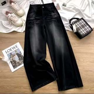 [ UNISEX ] Celana Jeans Whisker Gombrong Highwaist Baggy Pants Hangover Wid Leg Oversize Korean Style Terlariss!!