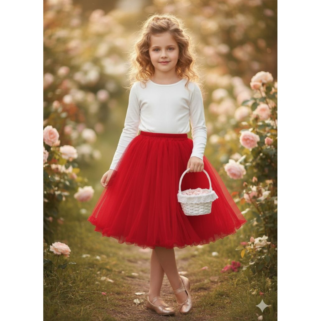 GIRLS LONG 3 LAYER TUTU SKIRT/BOTTOM WAVE TUTU SKIRT/PARTY TUTU 2025