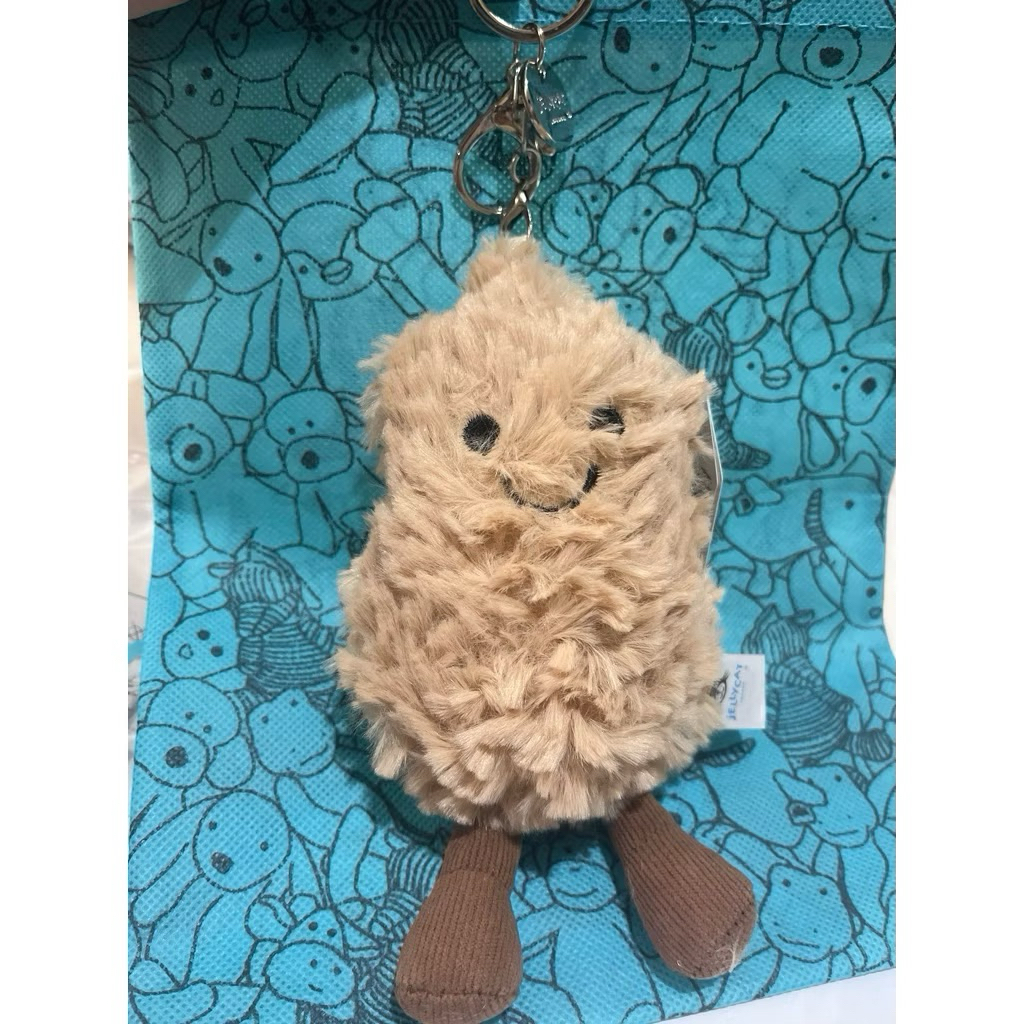 [ฟรี DUSTBAG] JELLYCAT PEANUT BAGCHARM KEYCHAIN