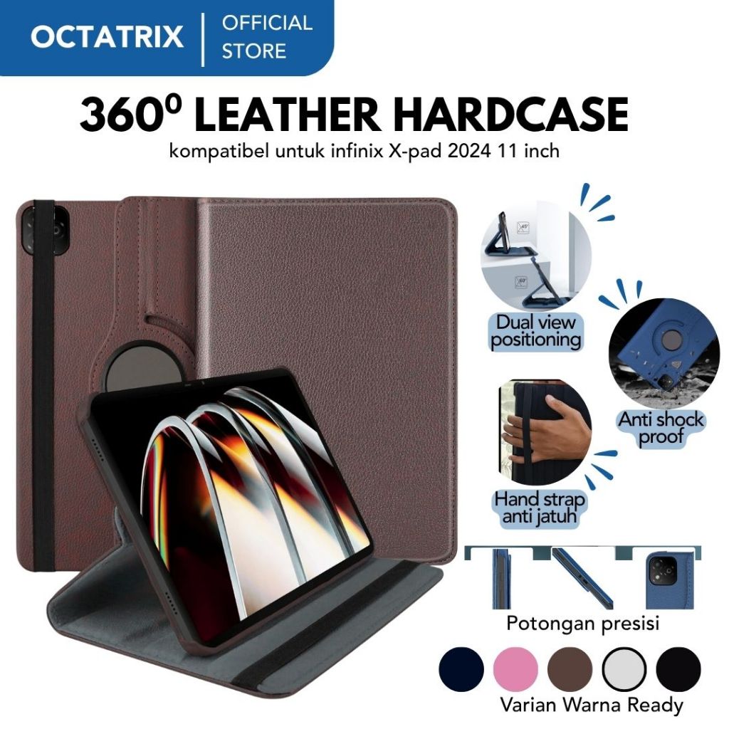 เคส Infinix Xpad 11 2024 Rotary 360 Full Protection Leather Case Flip Cover Standing