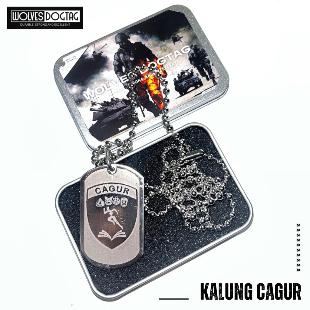 สร้อยคอ CAGUR / wkwk สร้อยคอแชสซีฤดูใบไม้ร่วง / แท็กสุนัข สร้อยคอ / สร้อยคอ Akpol Akmil / แชสซี TNI 