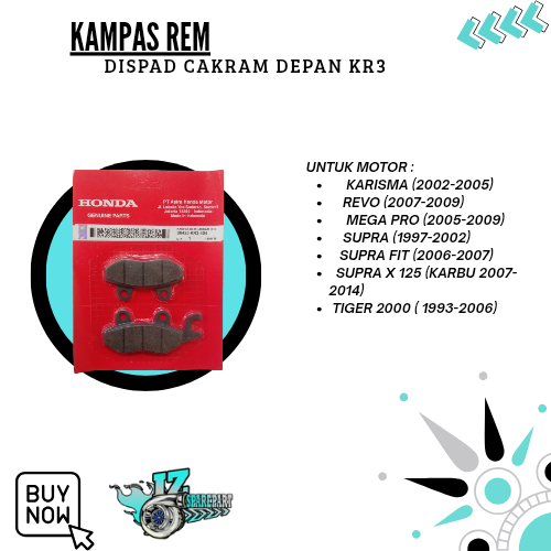 ผ้าเบรกหน้า Karisma Revo Supra KR3