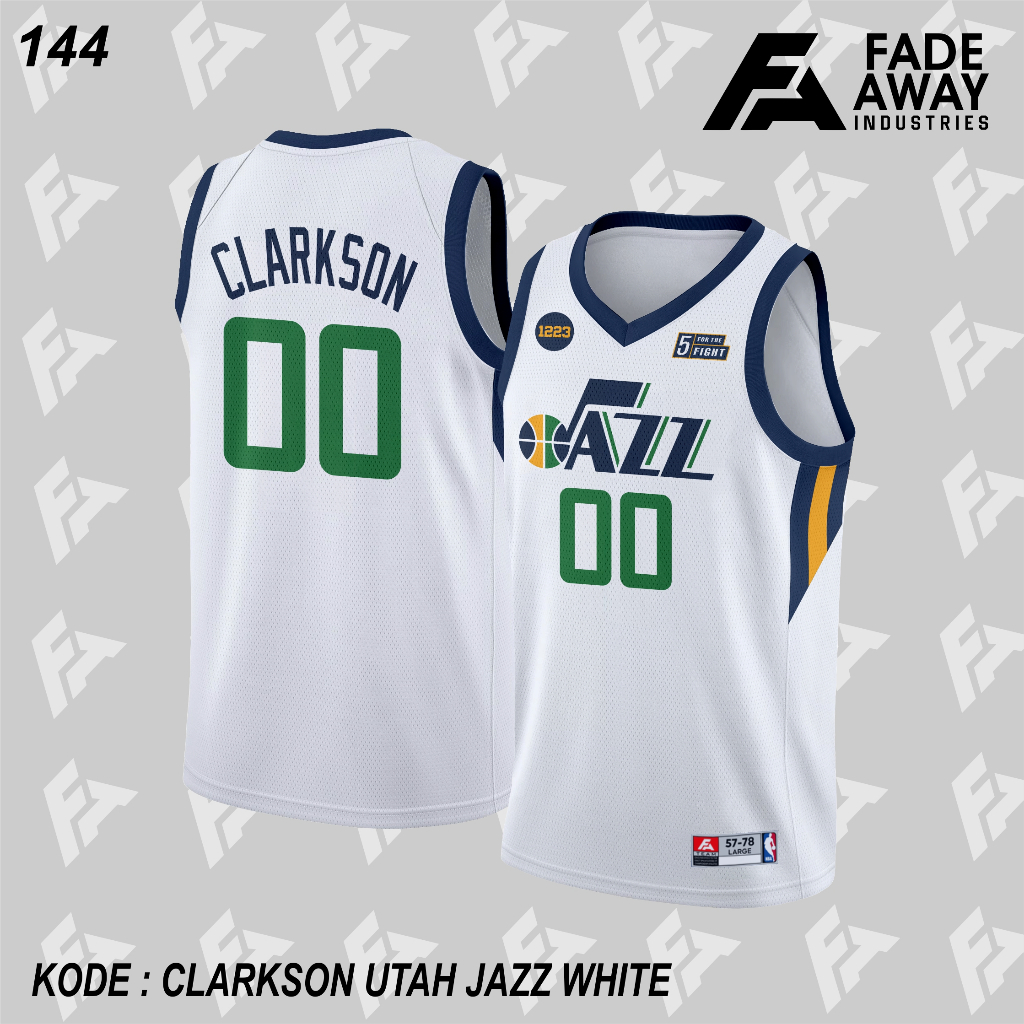 CLARKSON 00 UTAH JAZZ WHITE BASKETBALL JERSEY
