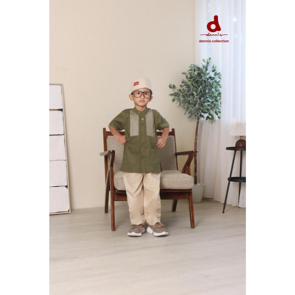 ล่าสุด Dannis Koko Childrens Sarimbit Couple Family Clothes D KIONA ARMY Size 4, 5, 6, 7, 8, 9, 10, 