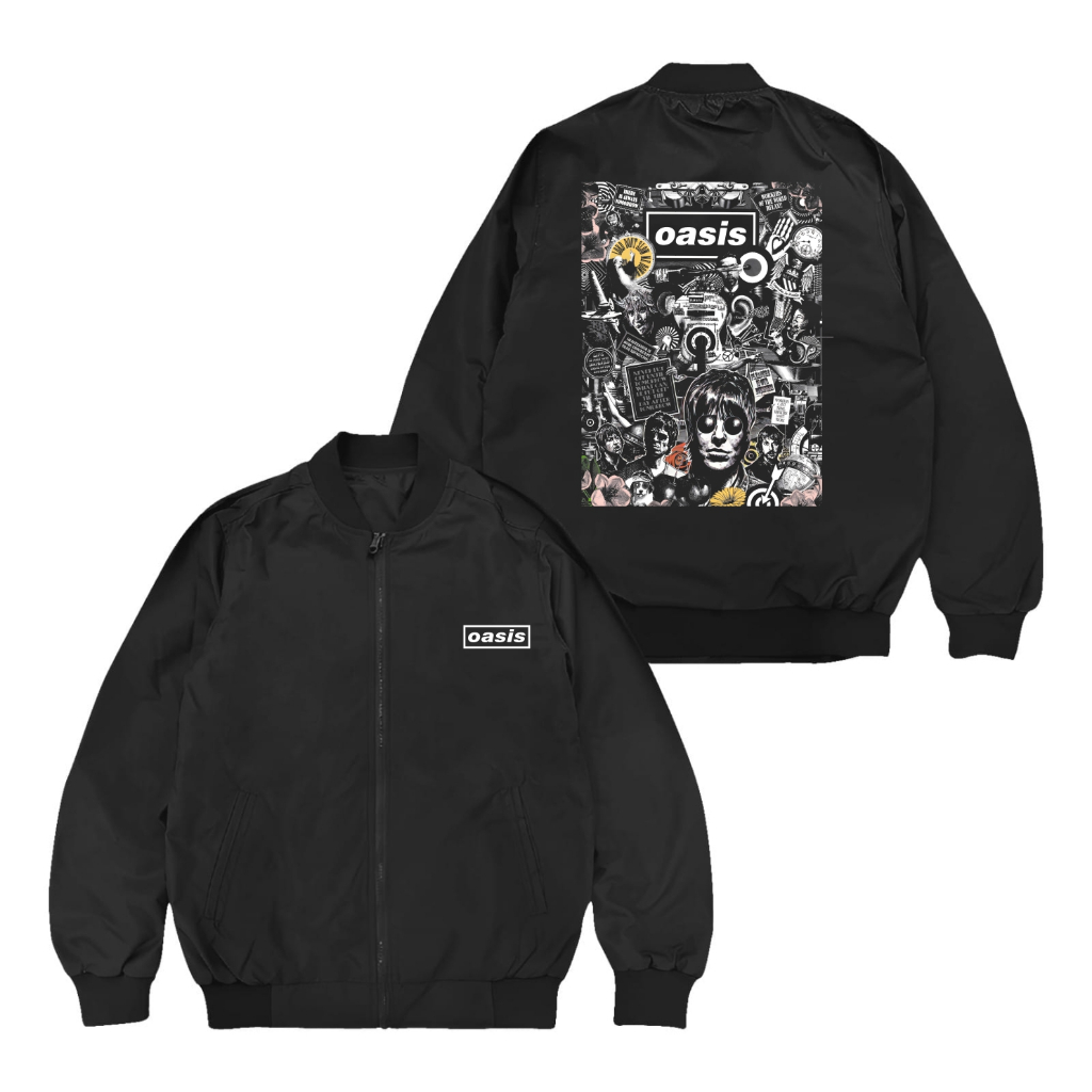 The Getooxs - Jacket Bomber Oasis Cover Jacket Mens waterproof Black Unisex