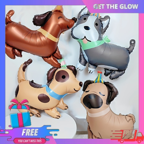 JUMBO Dog Puppy Foil Balloon - Animal Pet JUMBO Doggy (Shiba Inu, Husky, Bulldog, Beagle Pug Daschun
