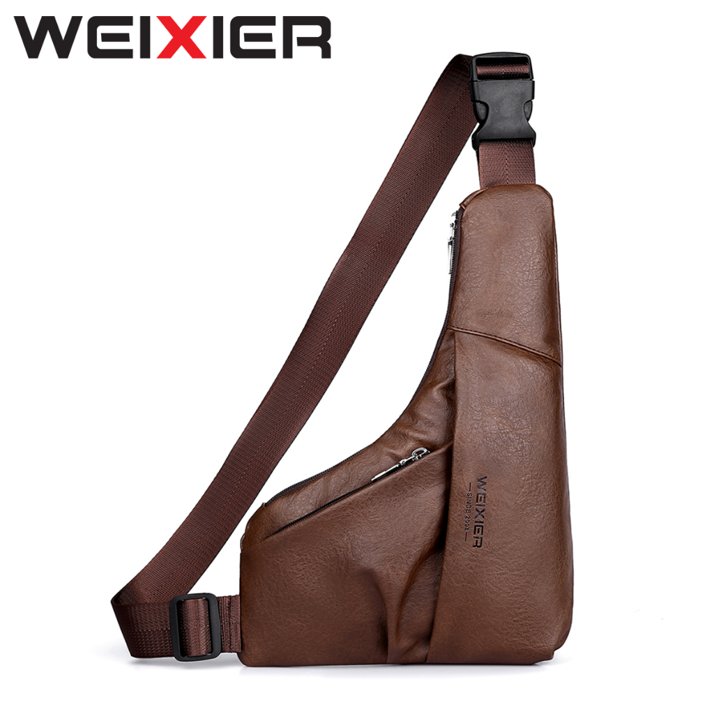 WEIXIER X453 กระเป๋าสะพายไหล่หนังกันน้ําสําหรับผู้ชาย WX-OS