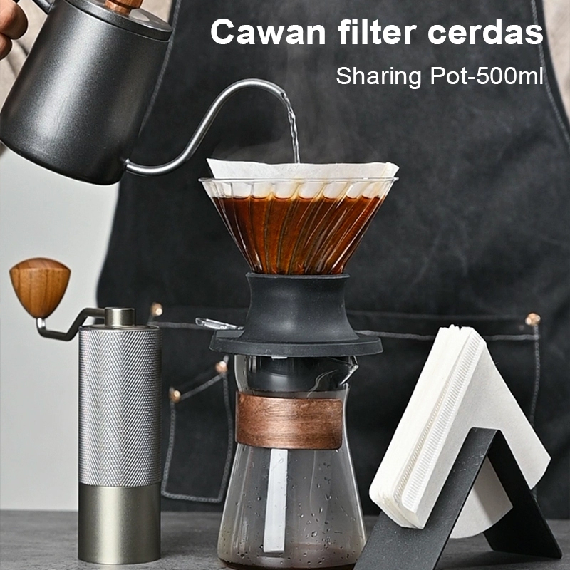 Dripper v60 Hario Coffee Tools v60 Dripper Set Pot Sharing Coffee Filter Pot Coffee Server Glass Tea