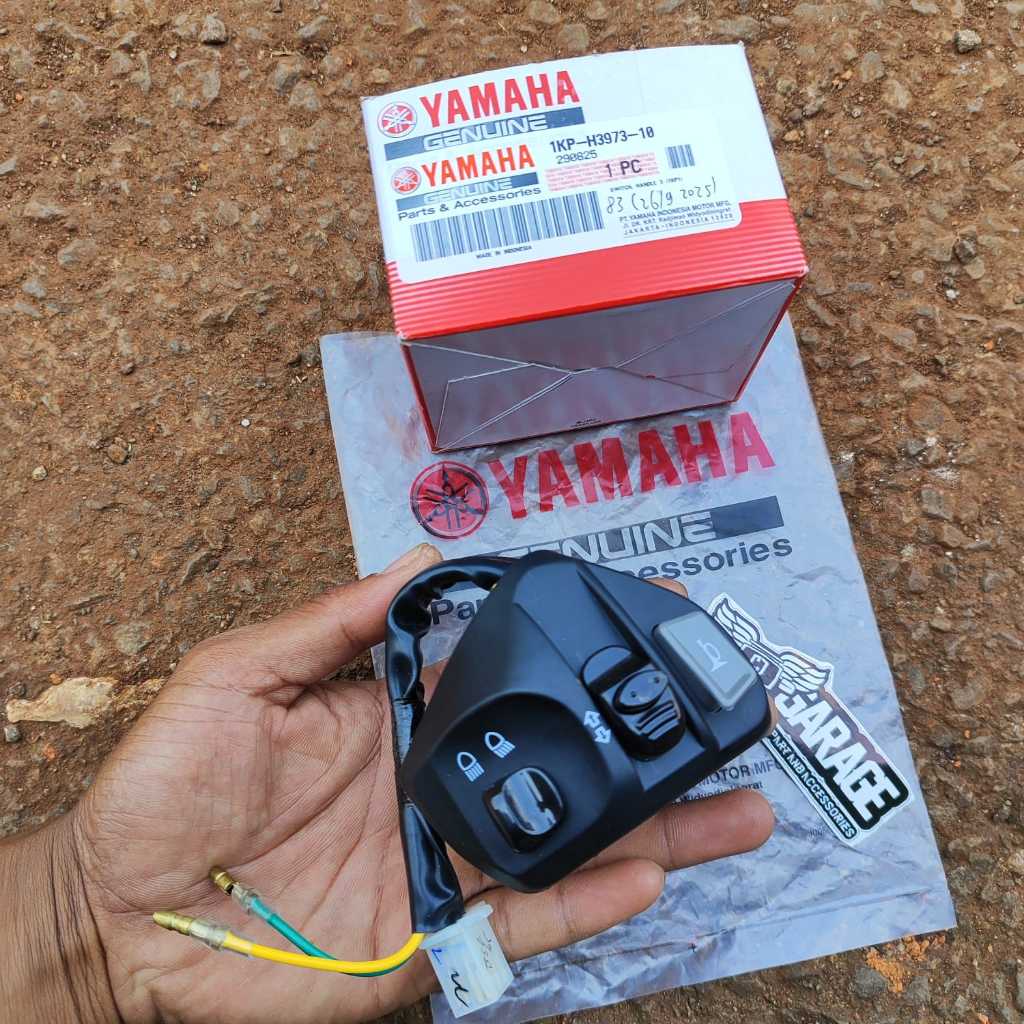 TOMBOL ผู้ถือซ้าย Mio J Mio M3 1KP สวิตช์ซ้าย L mio J ปุ่มฮอร์น Smile Soul GT 115 125 ORIGINAL 1KP H